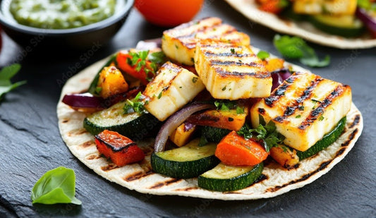 Grilled Veggie & Halloumi Cheese Wraps