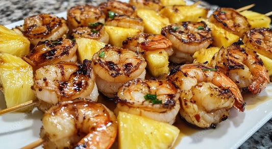 Grilled Cajun Shrimp & Pineapple Skewers