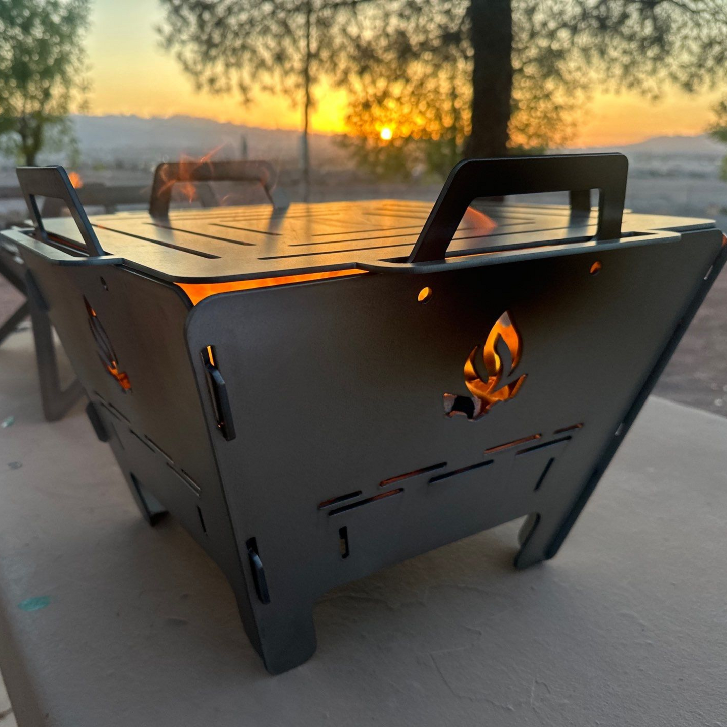 BoxFire Grill Pit Stack – durable BBQ grill stacker and charcoal grill stacker for outdoor fire pit cooking. Portable Fire Pit Stack ideal for backyard grilling, camping, and Flame Pit Stack setups. Premium grill pit stacks for versatile outdoor use.