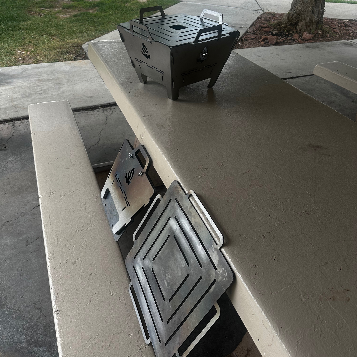 BoxFire Grill Pit Stack – durable BBQ grill stacker and charcoal grill stacker for outdoor fire pit cooking. Portable Fire Pit Stack ideal for backyard grilling, camping, and Flame Pit Stack setups. Premium grill pit stacks for versatile outdoor use.