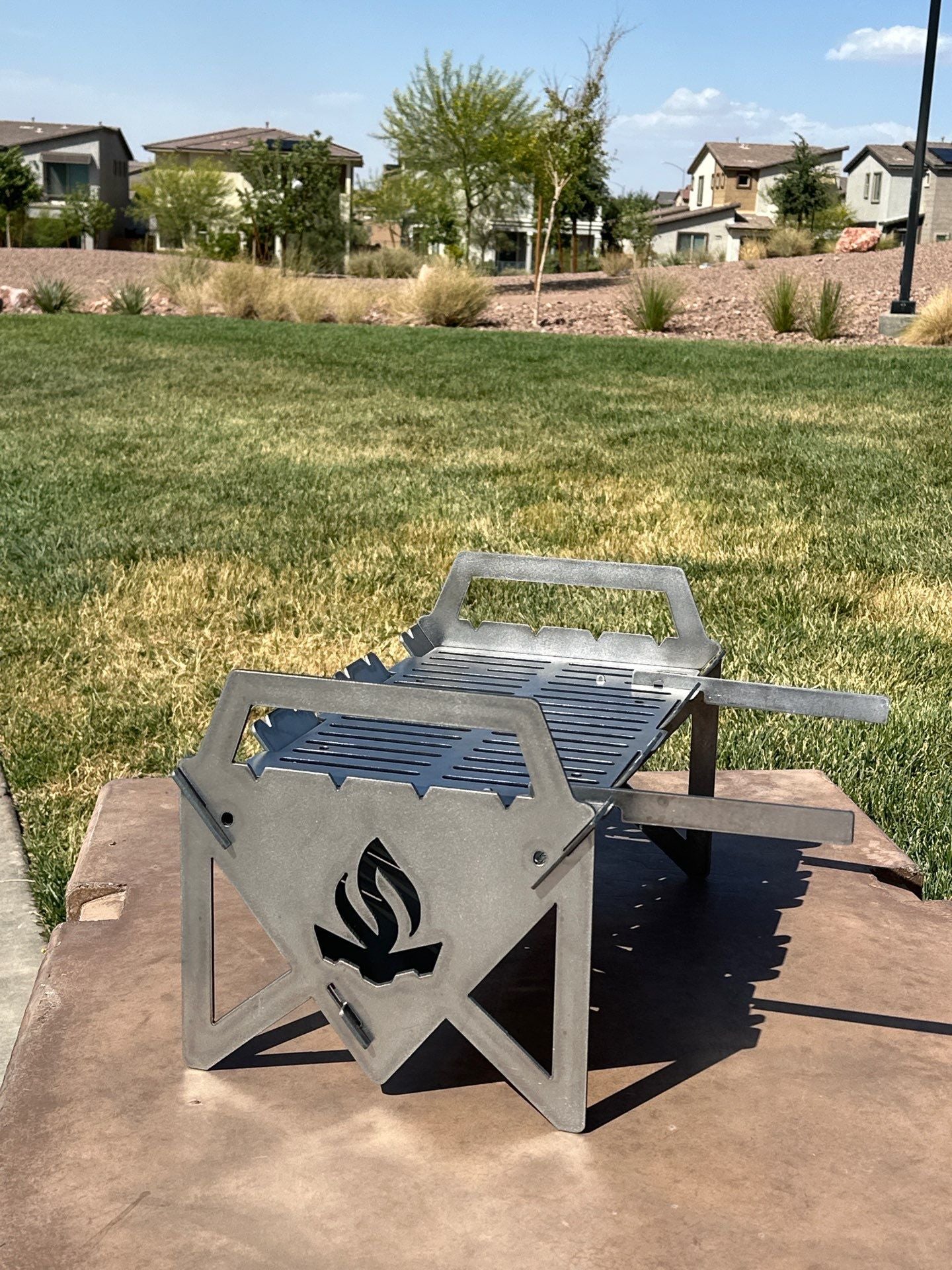 Portable Torchline Grill Stacker – premium BBQ grill stacker for charcoal cooking, outdoor fire pit stack setups, and versatile flame pit stack grilling solutions; ideal for backyard grilling and camping with durable grill pit stacks design.