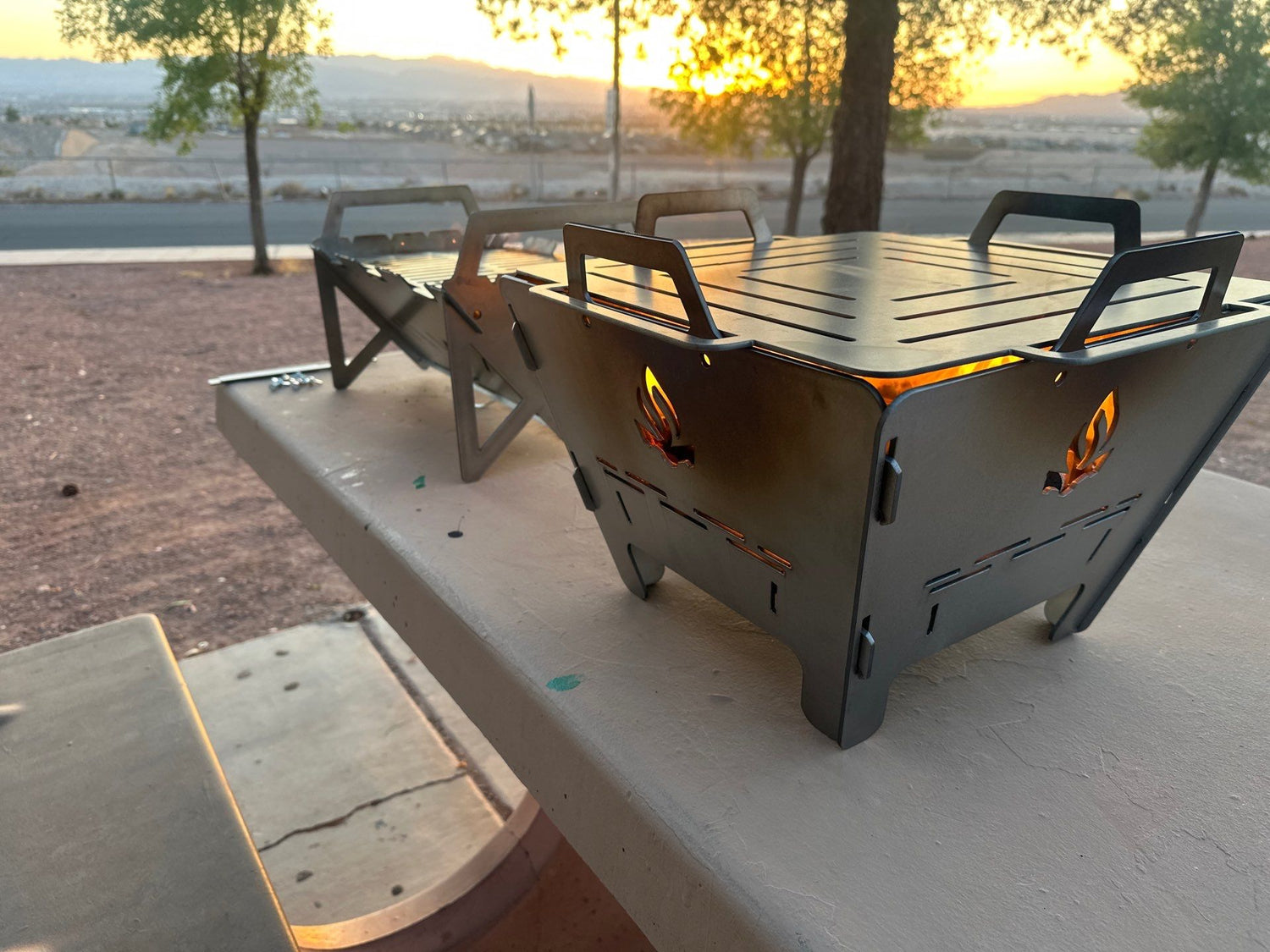 BoxFire Grill Pit Stack – durable BBQ grill stacker and charcoal grill stacker for outdoor fire pit cooking. Portable Fire Pit Stack ideal for backyard grilling, camping, and Flame Pit Stack setups. Premium grill pit stacks for versatile outdoor use