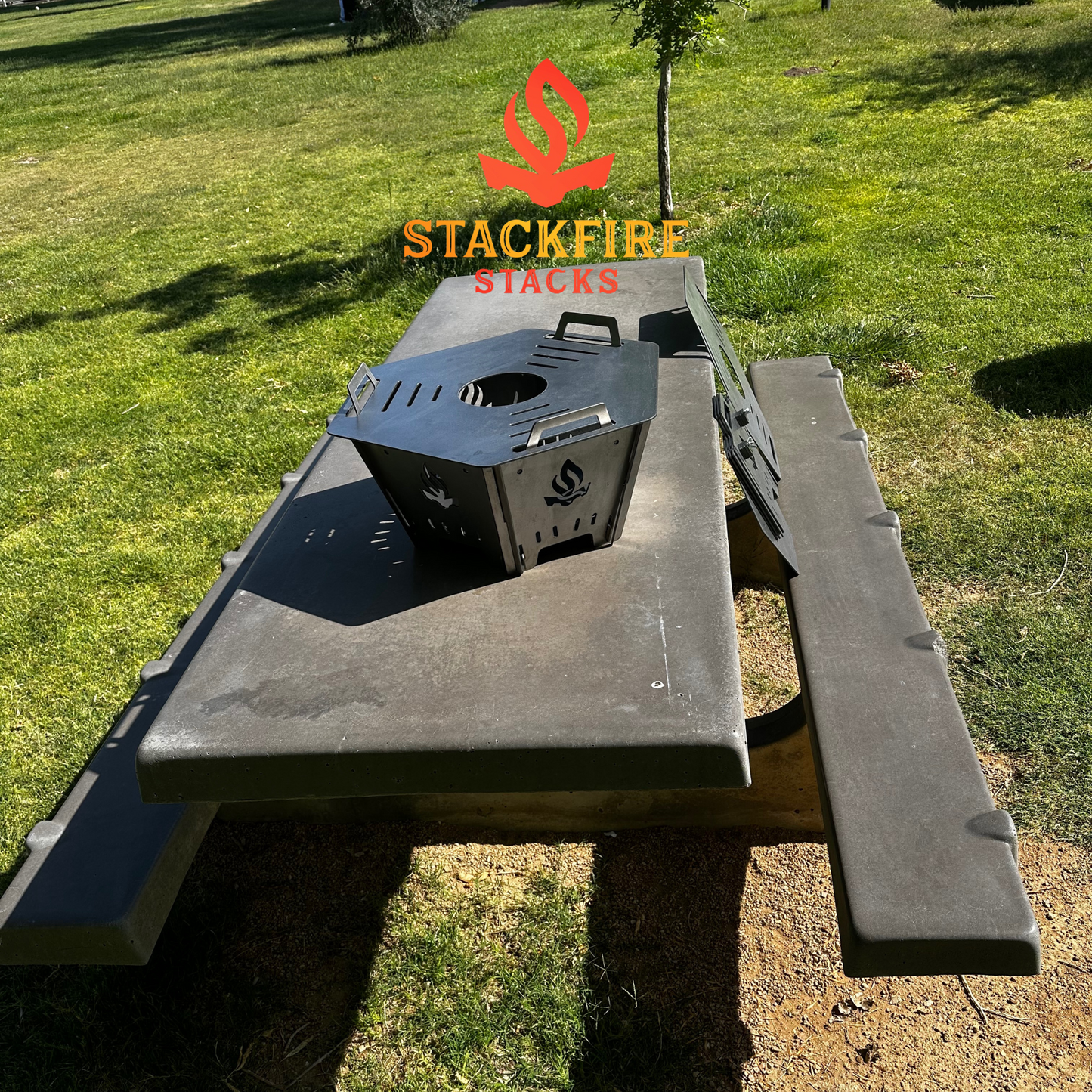 HexFire Grill Pit Stack - Portable Collapsible Outdoor Grill Pit