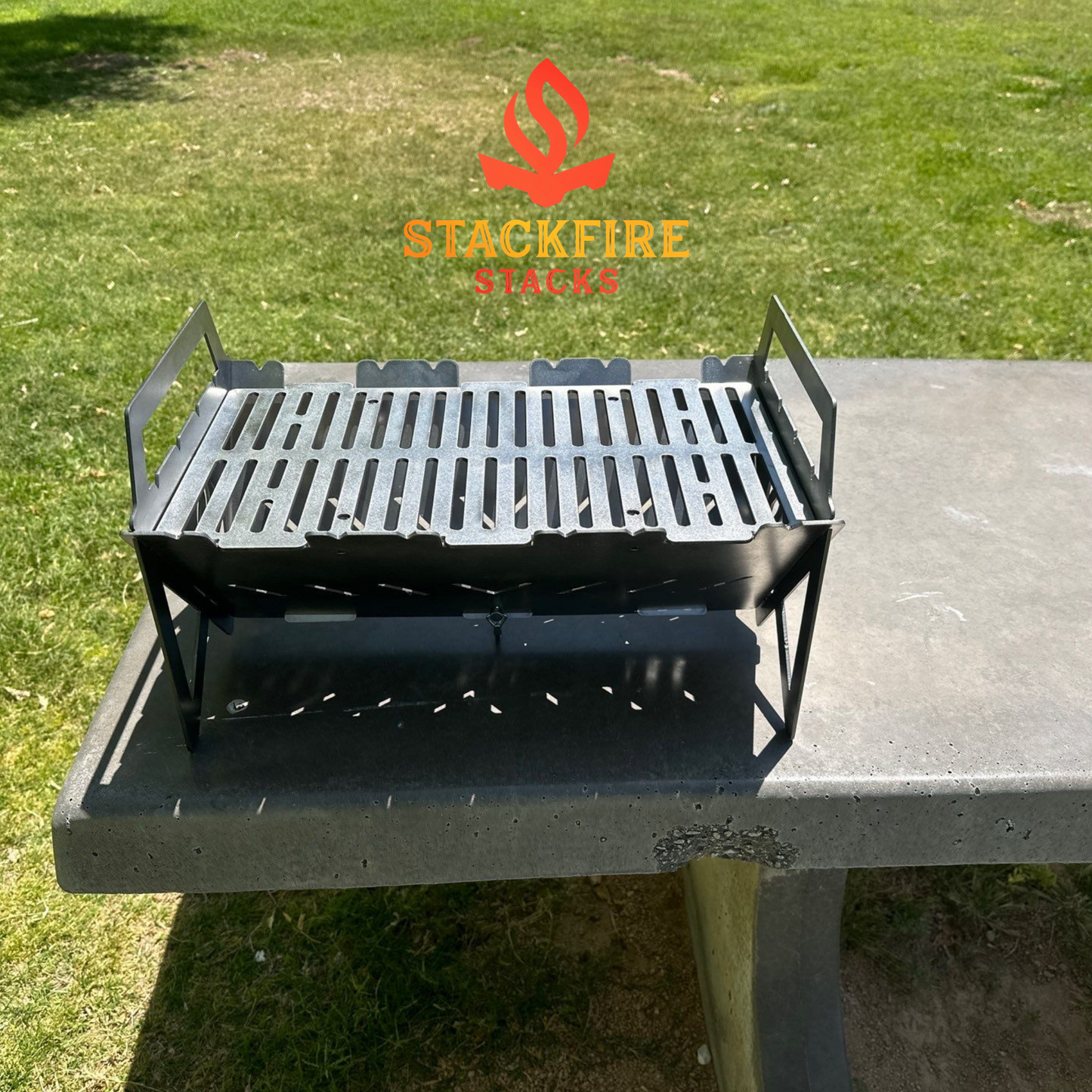 Portable Torchline Grill Stacker – premium BBQ grill stacker for charcoal cooking, outdoor fire pit stack setups, and versatile flame pit stack grilling solutions; ideal for backyard grilling and camping with durable grill pit stacks design.