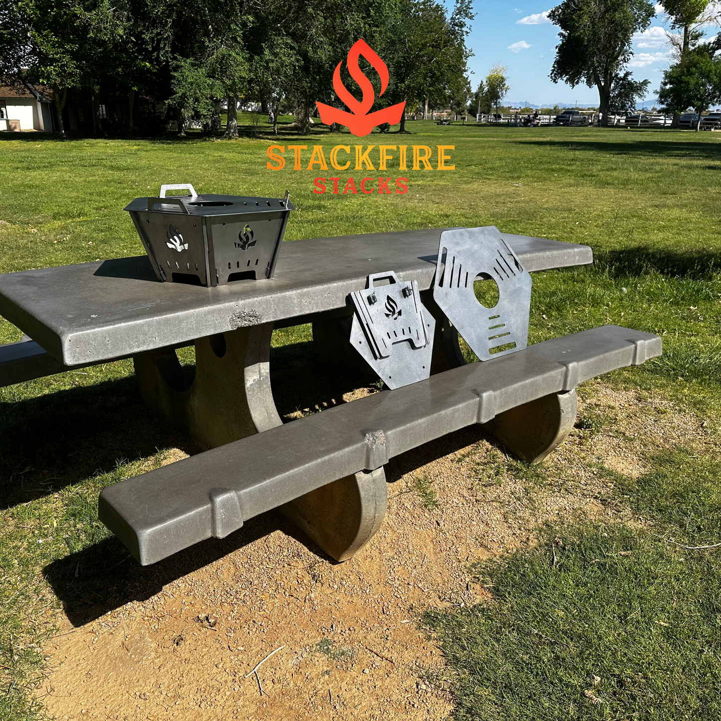 HexFire Grill Pit Stack - Portable Collapsible Outdoor Grill Pit