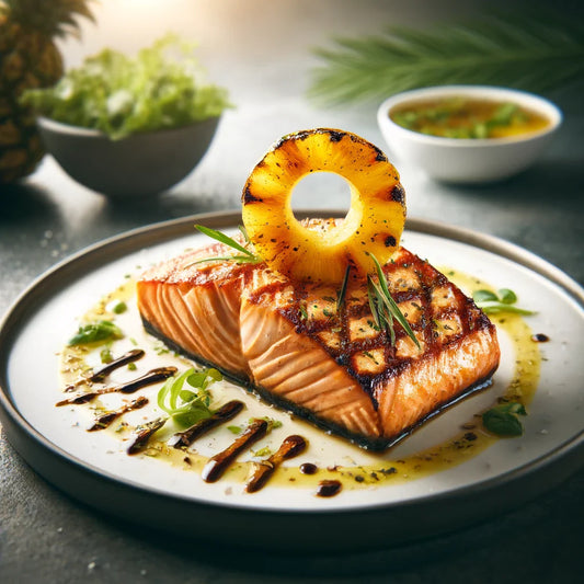 Grilled Pineapple Teriyaki Salmon