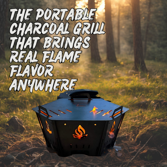 Tailgate setup with HexFire grill