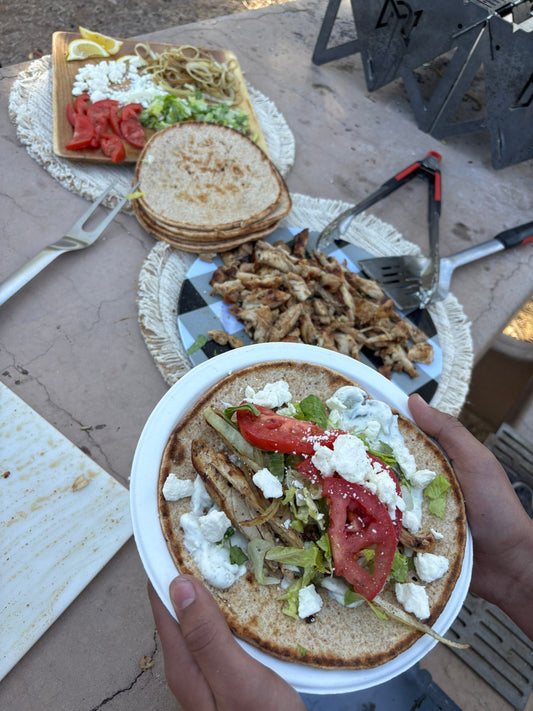 Grilled Chicken Pita Pockets with Homemade Tzatziki Sauce