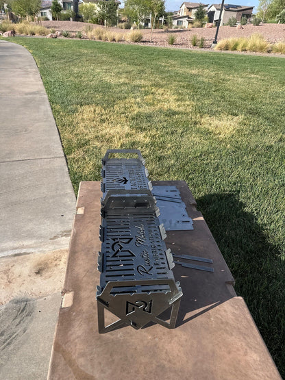 Full Weld Grill Stacker – heavy-duty BBQ grill stacker and charcoal grill stacker built for high-heat performance; part of StackFire’s portable fire pit stack system. Ideal for grill pit stacks, Flame Pit Stack setups, and durable outdoor fire pit stack cooking.