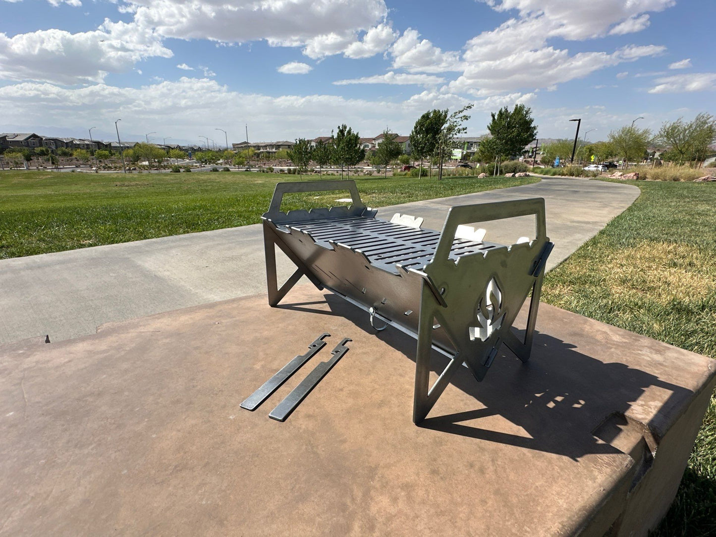 Portable Torchline Grill Stacker – premium BBQ grill stacker for charcoal cooking, outdoor fire pit stack setups, and versatile flame pit stack grilling solutions; ideal for backyard grilling and camping with durable grill pit stacks design.
