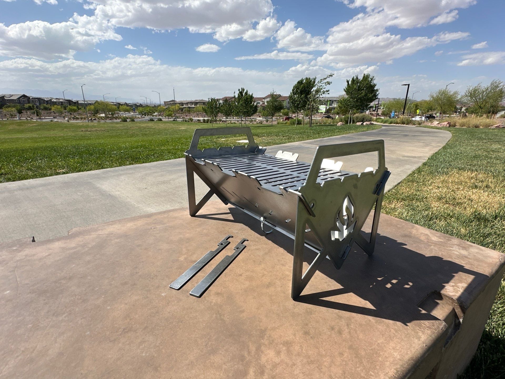 Portable Torchline Grill Stacker – premium BBQ grill stacker for charcoal cooking, outdoor fire pit stack setups, and versatile flame pit stack grilling solutions; ideal for backyard grilling and camping with durable grill pit stacks design.
