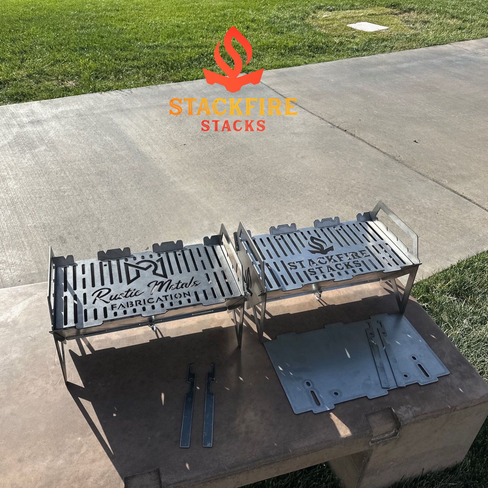 Full Weld Grill Stacker – heavy-duty BBQ grill stacker and charcoal grill stacker built for high-heat performance; part of StackFire’s portable fire pit stack system. Ideal for grill pit stacks, Flame Pit Stack setups, and durable outdoor fire pit stack cooking.