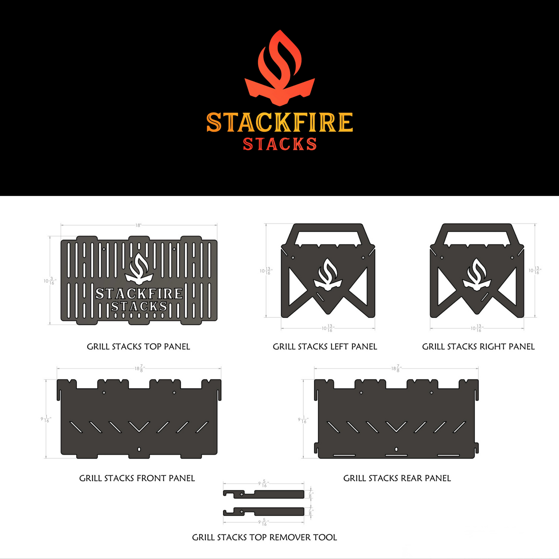 Full Weld Grill Stacker – heavy-duty BBQ grill stacker and charcoal grill stacker built for high-heat performance; part of StackFire’s portable fire pit stack system. Ideal for grill pit stacks, Flame Pit Stack setups, and durable outdoor fire pit stack cooking.